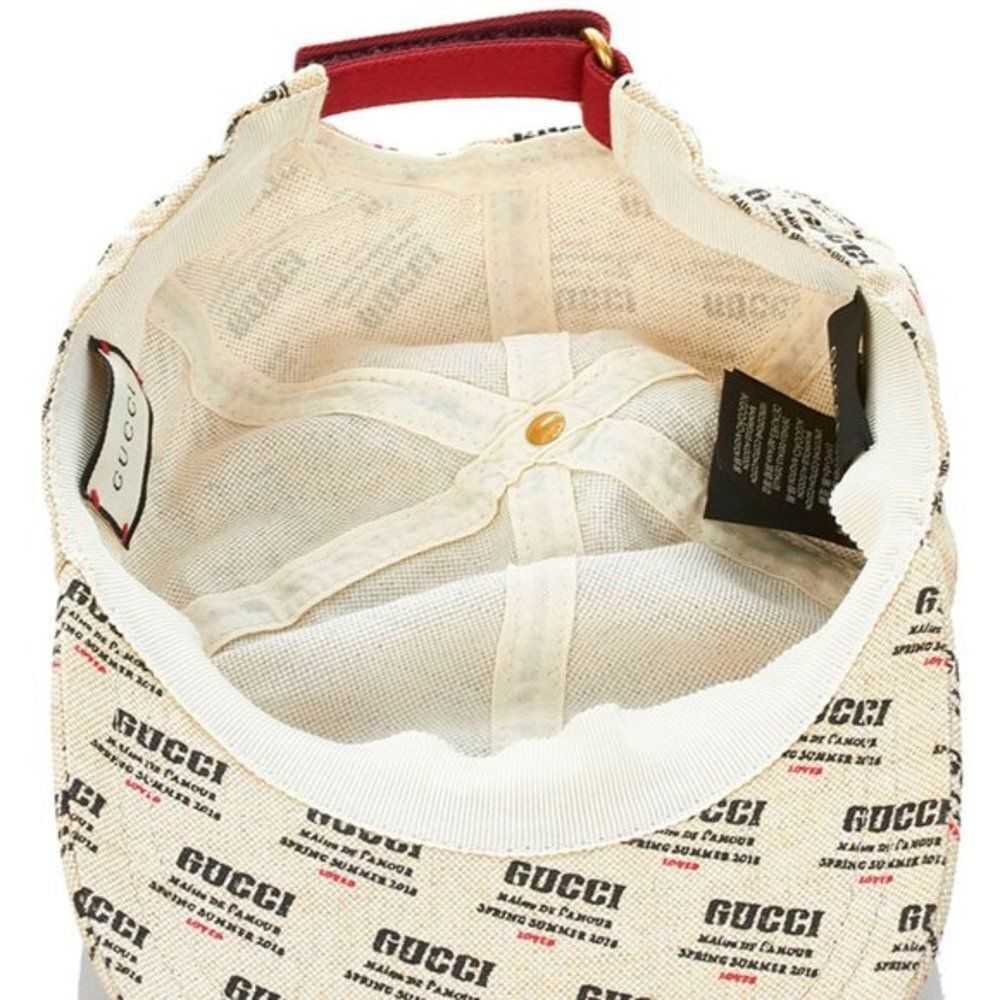 Gucci Logo-Print Linen And Cotton-Blend Canvas Baseball Cap - Picture 4 of 6